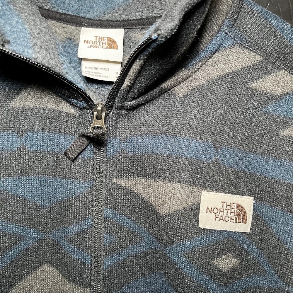 North Face Men’s Textured Cap Rock Southwest Patterned 1/2 Zip Pullover Size M - Picture 3 of 8